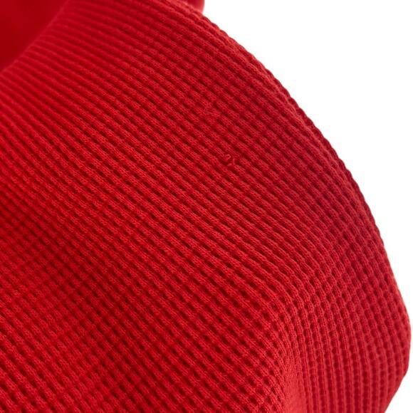 Everlane Red Cotton The Waffle Knit Onesie One Piece Jumpsuit - Picture 10 of 12